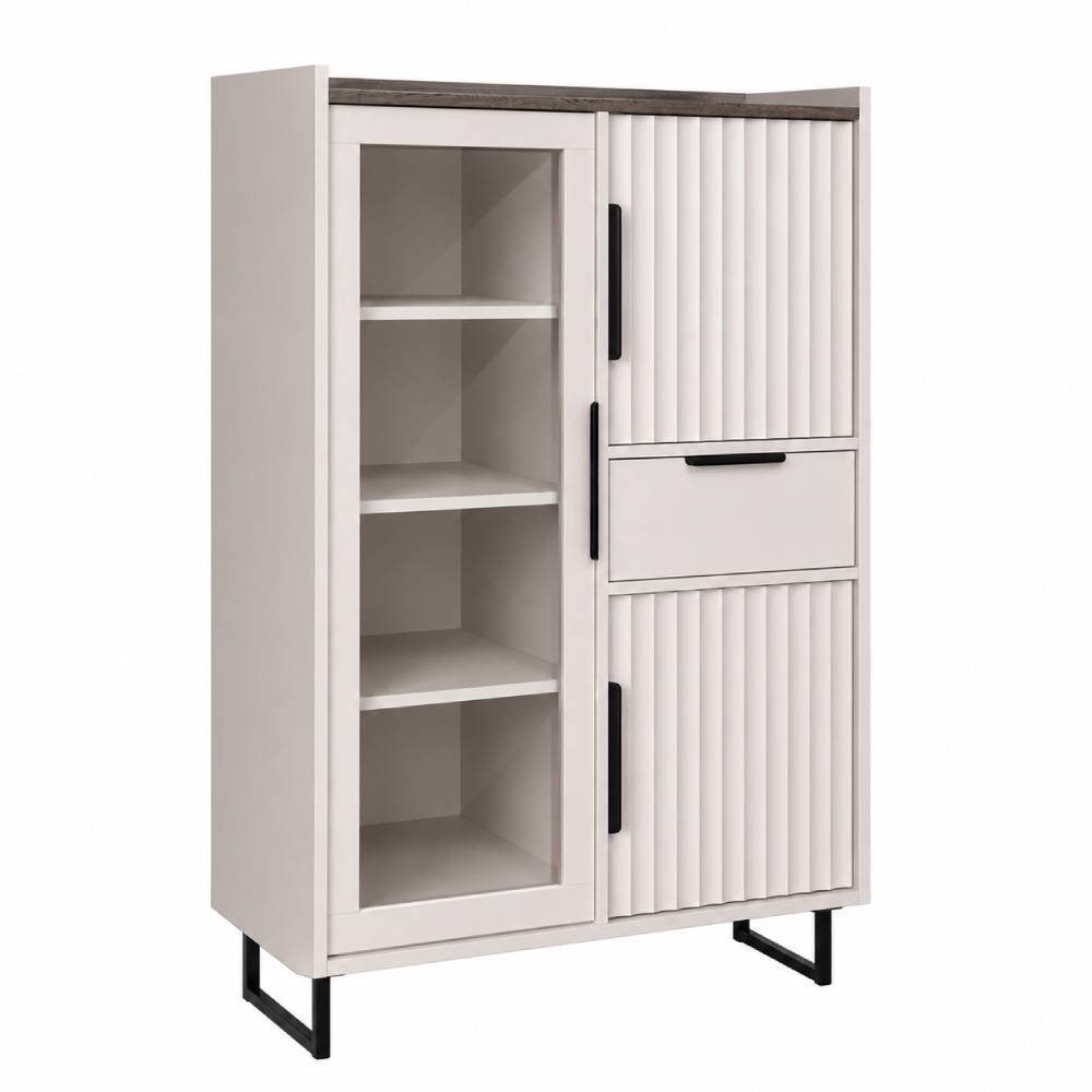 Витрина Фреско ВМК (БРВ) REG1W2D1S Кашемир/Каштан Арвадонна Минк 3 двери 1 ящик (BRW-131088)