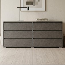 Комод на 6 шухляд LION АРТ-3 160х43х80 см Бетон темний (LION-045420)
