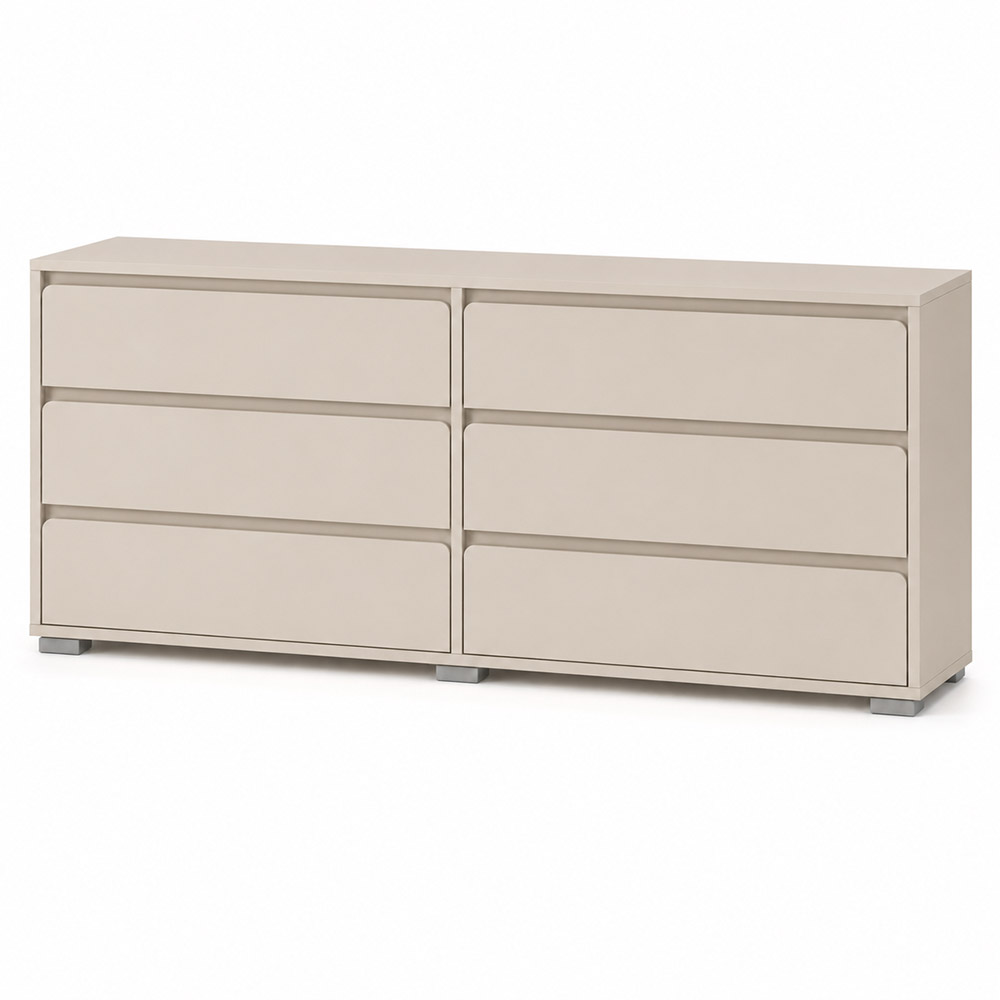 Комод на 6 шухляд LION АРТ-3 160х43х80 см Кашемір (LION-045409)