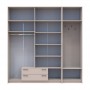 Шафа для одягу Doros Ронді з вішалкою, дзеркалом та антресолею Кашемір 4 ДСП 220х52х236 (42005405) (DRS-012225)