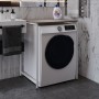 Стелаж-полиця Бафрум 401 Ferrum-decor для пральної машини 90x70,5x60,5 Білий метал ДСП Дуб Кремона Канолло 16 мм (FRD-107578)