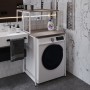 Стелаж-полиця Бафрум 402 Ferrum-decor для пральної машини 133,5x70,5x60,5 Білий метал ДСП Дуб Кремона Канолло 16 мм (FRD-107588)