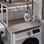 Стелаж-полиця Бафрум 402 Ferrum-decor для пральної машини 133,5x70,5x60,5 Білий метал ДСП Дуб Кремона Канолло 16 мм (FRD-107588)