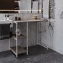 Стелаж-полиця Бафрум 405 Ferrum-decor для пральної машини 90x101x60,5 Білий метал ДСП Дуб Кремона Канолло 16 мм (FRD-107618)
