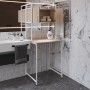Стелаж-полиця Бафрум 404 Ferrum-decor для пральної машини 178x70,5x60,5 Білий метал ДСП Дуб Сонома 16 мм (FRD-107388)