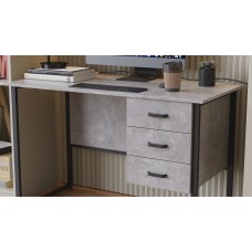 Комп'ютерний стіл Ferrum-decor Гаррі 75x120x60 чорний ДСП Бетон 32 мм (FRD-107308)