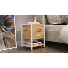 Тумба универсальная Ferrum-decor Вивьен 2/1 50x41x40 белый ДСП Дуб Артизан 16мм (FRD-106868)