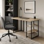 Стол письменный Кевин Ferrum-decor 75x140x60 Черный металл ДСП Дуб Кремона Торро 32 мм (FRD-108168)