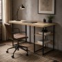 Стол письменный Кевин Ferrum-decor 75x140x60 Черный металл ДСП Дуб Кремона Торро 32 мм (FRD-108168)