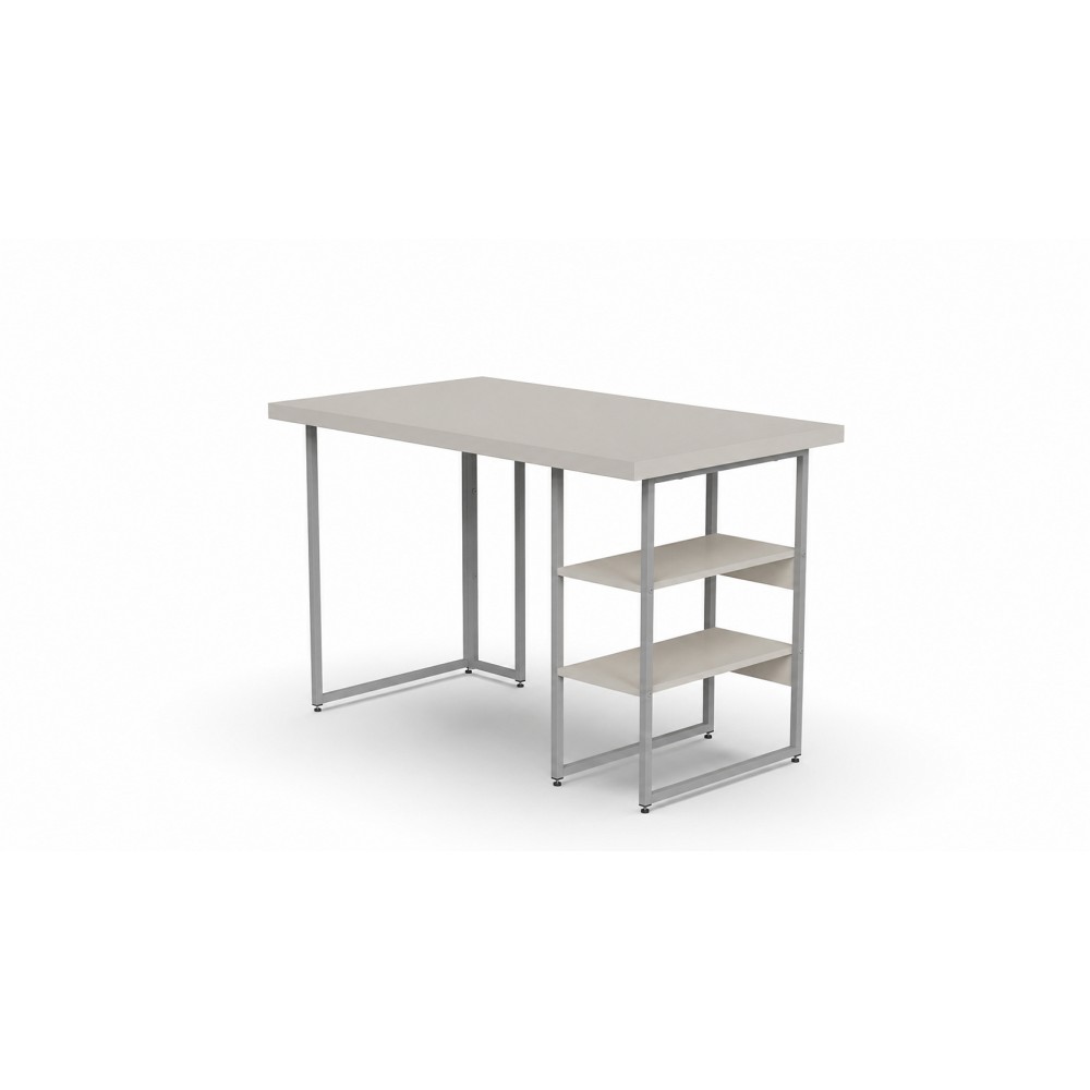 Стол письменный Кевин Ferrum-decor 75x120x60 Серый металл ДСП Кашемир 32 мм (FRD-108128)