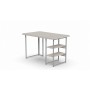 Стол письменный Кевин Ferrum-decor 75x120x60 Серый металл ДСП Кашемир 32 мм (FRD-108128)
