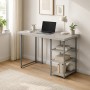 Стол письменный Кевин Ferrum-decor 75x120x60 Серый металл ДСП Кашемир 32 мм (FRD-108128)