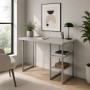 Стол письменный Кевин Ferrum-decor 75x120x60 Серый металл ДСП Кашемир 32 мм (FRD-108128)