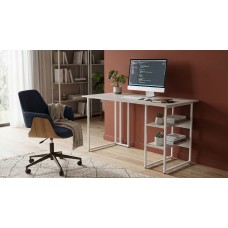 Стіл письмовий Кевин Ferrum-decor 75x100x60 Білий метал ДСП Кашемір 16 мм (FRD-108118)