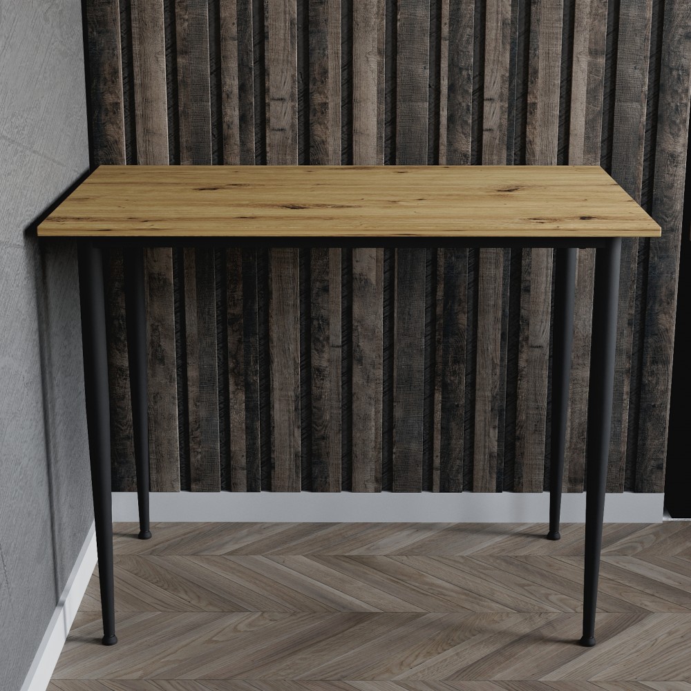 Стол универсальный Prime Ferrum-decor 750x1400x600 Черный металл ДСП Дуб Артизан 16 мм (FRD-107648)