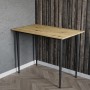 Стол универсальный Prime Ferrum-decor 750x1400x600 Черный металл ДСП Дуб Артизан 16 мм (FRD-107648)