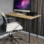 Стол универсальный Prime Ferrum-decor 750x1400x600 Черный металл ДСП Дуб Артизан 16 мм (FRD-107648)