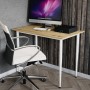 Стол универсальный Prime Ferrum-decor 750x1200x700 Белый металл ДСП Дуб Артизан 16 мм (FRD-107728)