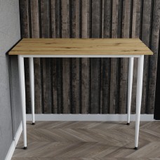 Універсальний стіл Prime Ferrum-decor 750x1400x700 Білий метал ДСП Дуб Артизан 16 мм (FRD-107738)