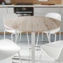 Круглий стіл MARSI 4 870-4 ніжки конусні Ferrum-decor 750x870x870 Білий метал ДСП Дуб Сан-Марино 16 мм (FRD-107438)