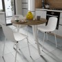 Круглий стіл MARSI 3 870-3 Ferrum-decor 750x870x870 Білий метал ДСП Дуб Евок Прибережний 16 мм (FRD-107518)