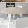 Круглий стіл MARSI 3 870-3 Ferrum-decor 750x870x870 Білий метал ДСП Дуб Сан-Марино 16 мм (FRD-107428)