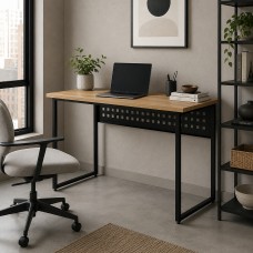 Стіл письмовий Майк Ferrum-decor 75x100x60 Чорний метал ДСП Дуб Евок Прибережний 32 мм (FRD-108228)