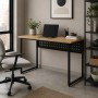 Стол письменный Майк Ferrum-decor 75x100x60 Черный металл ДСП Дуб Евок Прибрежный 32 мм (FRD-108228)
