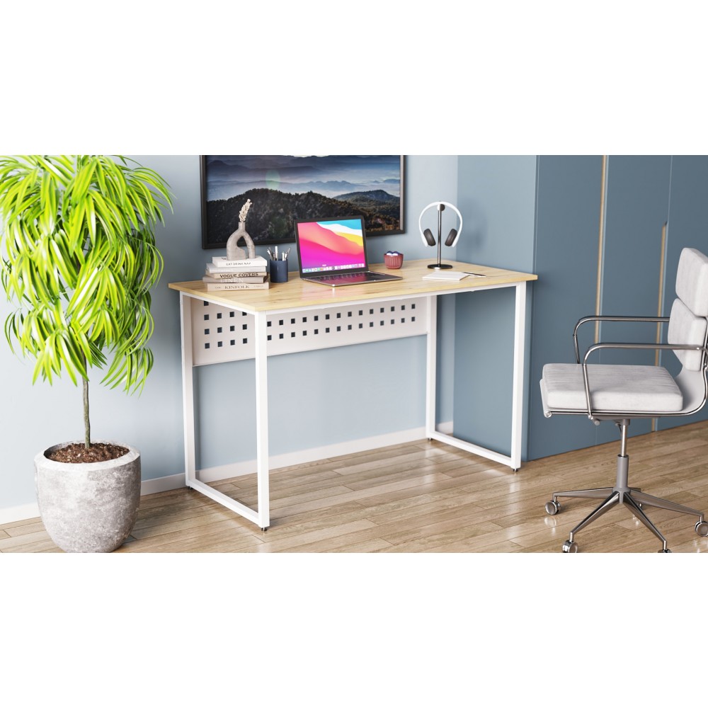 Компьютерный стол Ferrum-decor Майк 75x100x60 белый ДСП Дуб Артизан 32мм (FRD-107098)