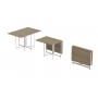 Розкладний стіл-трансформер книжка Моріс 3 Ferrum-decor 75x130x90 Білий метал ДСП Дуб Сонома 16 мм (FRD-107418)