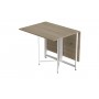 Розкладний стіл-трансформер книжка Моріс 3 Ferrum-decor 75x130x90 Білий метал ДСП Дуб Сонома 16 мм (FRD-107418)