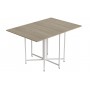 Розкладний стіл-трансформер книжка Моріс 3 Ferrum-decor 75x130x90 Білий метал ДСП Дуб Сонома 16 мм (FRD-107418)