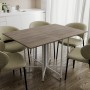 Розкладний стіл-трансформер книжка Моріс 3 Ferrum-decor 75x130x90 Білий метал ДСП Дуб Кремона Канолло 16 мм (FRD-107508)