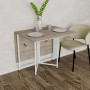 Розкладний стіл-трансформер книжка Моріс 3 Ferrum-decor 75x130x90 Білий метал ДСП Дуб Кремона Канолло 16 мм (FRD-107508)