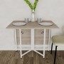 Розкладний стіл-трансформер книжка Моріс 3 Ferrum-decor 75x130x90 Білий метал ДСП Дуб Кремона Канолло 16 мм (FRD-107508)