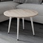 Журнальний круглий стіл OPTIMA 2 ніжки конусні Ferrum-decor 450x670x670 Білий метал ДСП Дуб Сан-Марино 16 мм (FRD-107478)