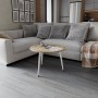 Журнальний круглий стіл OPTIMA 1 ніжки конусні Ferrum-decor 450x670x670 Білий метал ДСП Дуб Евок Прибережний 16 мм (FRD-107538)