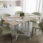 Обідній стіл трансформер книжка Оріон Pro Ferrum-decor 75x152x90 Білий метал ДСП Дуб Сонома 16 мм (FRD-107408)
