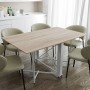 Обідній стіл трансформер книжка Оріон Pro Ferrum-decor 75x152x90 Білий метал ДСП Дуб Сонома 16 мм (FRD-107408)