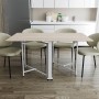 Обідній стіл трансформер книжка Оріон Pro Ferrum-decor 75x152x90 Білий метал ДСП Дуб Сонома 16 мм (FRD-107408)