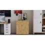 Ліжко трансформер комод ASCET 3 Ferrum-decor 920x2000x700 Чорний метал ДСП Дуб Артизан 16 мм (FRD-107338)