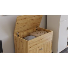 Ліжко трансформер комод ASCET 3 Ferrum-decor 920x2000x700 Чорний метал ДСП Дуб Артизан 16 мм (FRD-107338)