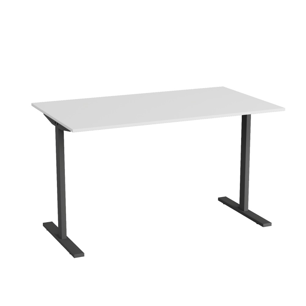 Стол письменный Space Ferrum-decor 750x1400x700 Черный металл ДСП Белый 16 мм (FRD-107988)