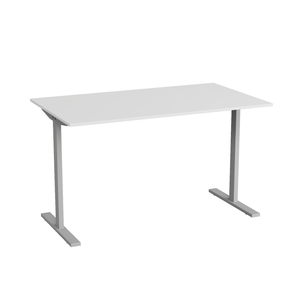 Стол письменный Space Ferrum-decor 750x1400x700 Серый металл ДСП Белый 16 мм (FRD-107998)