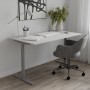 Стол письменный Space Ferrum-decor 750x1400x700 Серый металл ДСП Белый 16 мм (FRD-107998)