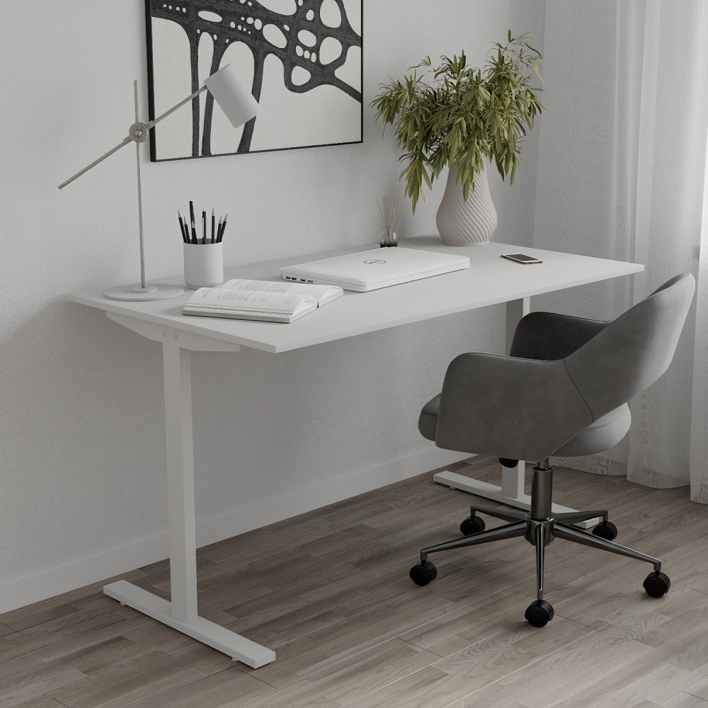 Стол письменный Space Ferrum-decor 750x1200x600 Белый металл ДСП Белый 16 мм (FRD-107918)