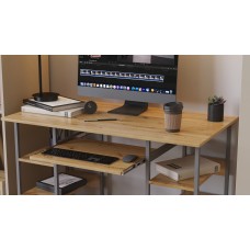 Комп'ютерний стіл Ferrum-decor Тім 75x120x70 сірий ДСП Дуб Артизан 32 мм (FRD-106948)
