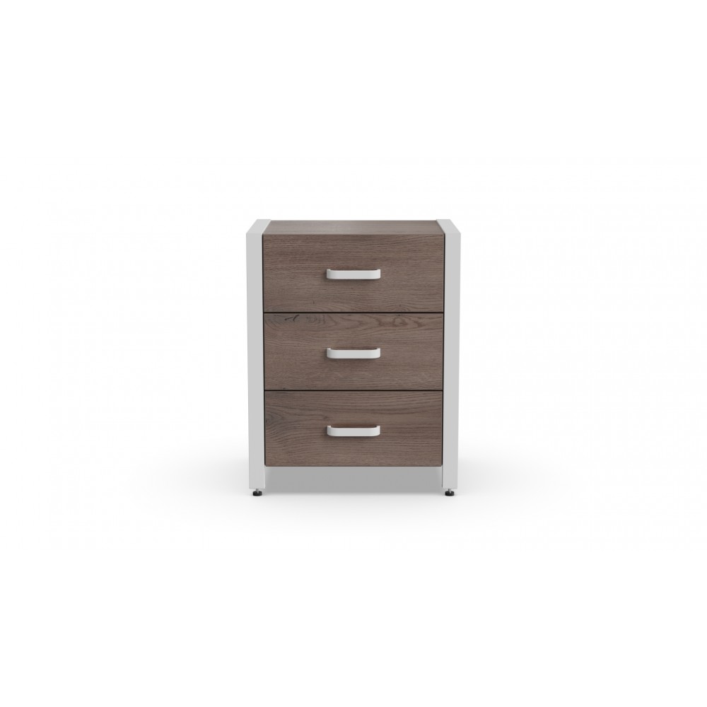 Тумба универсальная Ferrum-decor Вивьен 3 50x41x40 белый ДСП Дуб Кремона Канолло 16мм (FRD-107748)