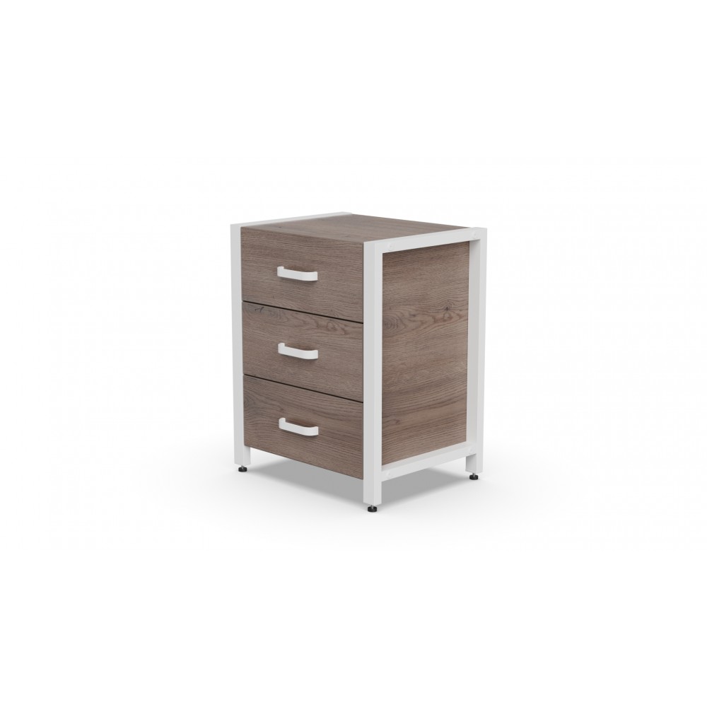 Тумба универсальная Ferrum-decor Вивьен 3 50x41x40 белый ДСП Дуб Кремона Канолло 16мм (FRD-107748)