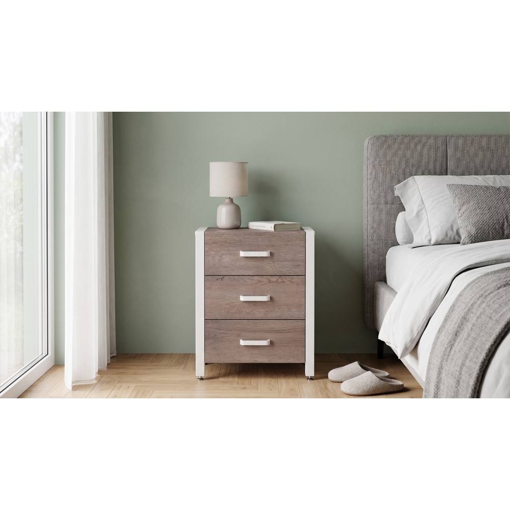 Тумба универсальная Ferrum-decor Вивьен 3 50x41x40 белый ДСП Дуб Кремона Канолло 16мм (FRD-107748)